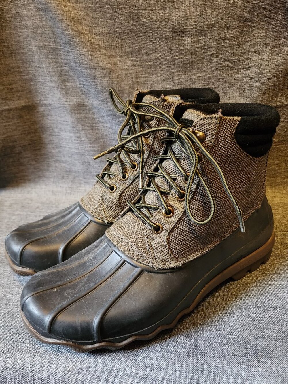 Men's Size 8 Sperry Top Sider Men's Avenue Olive Lace Up Duck Cordura Boots